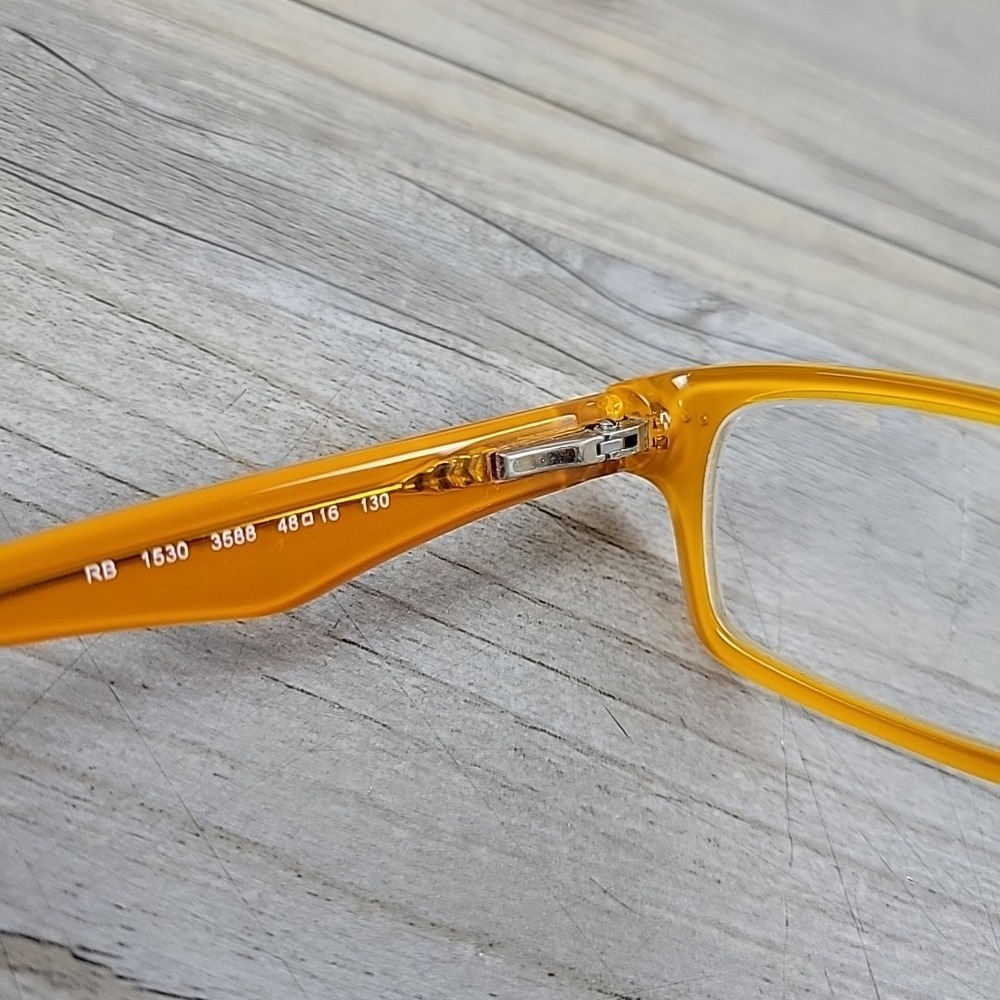 Ray-Ban Jr RB‎ 1530 3588 Brown Orange Rectangle Eyeglasses Frames 48-16 130 - Picture 6 of 11